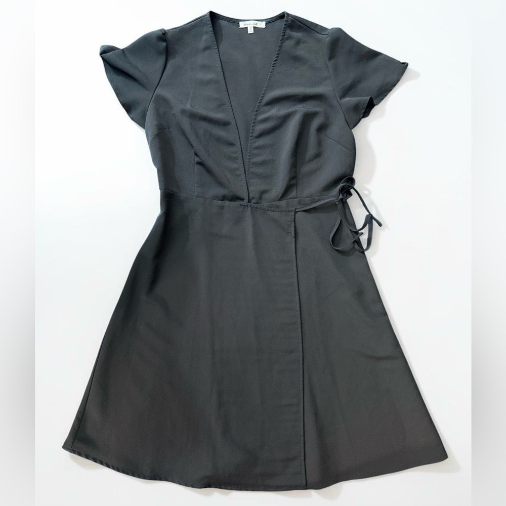 Black Wrap Mini Dress